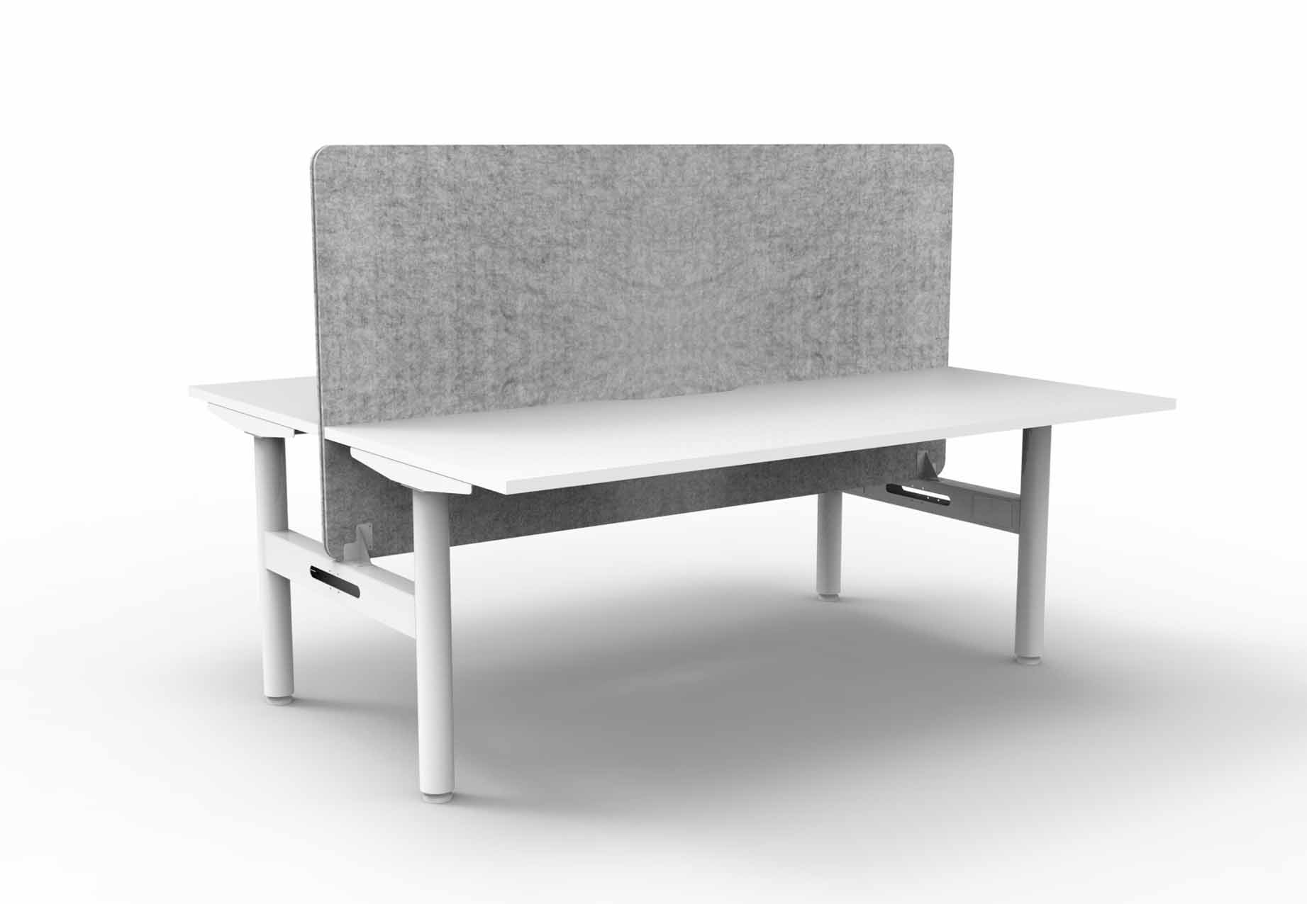 Halo Static Fixed Height Double Sided Workstation - with Eco Screen